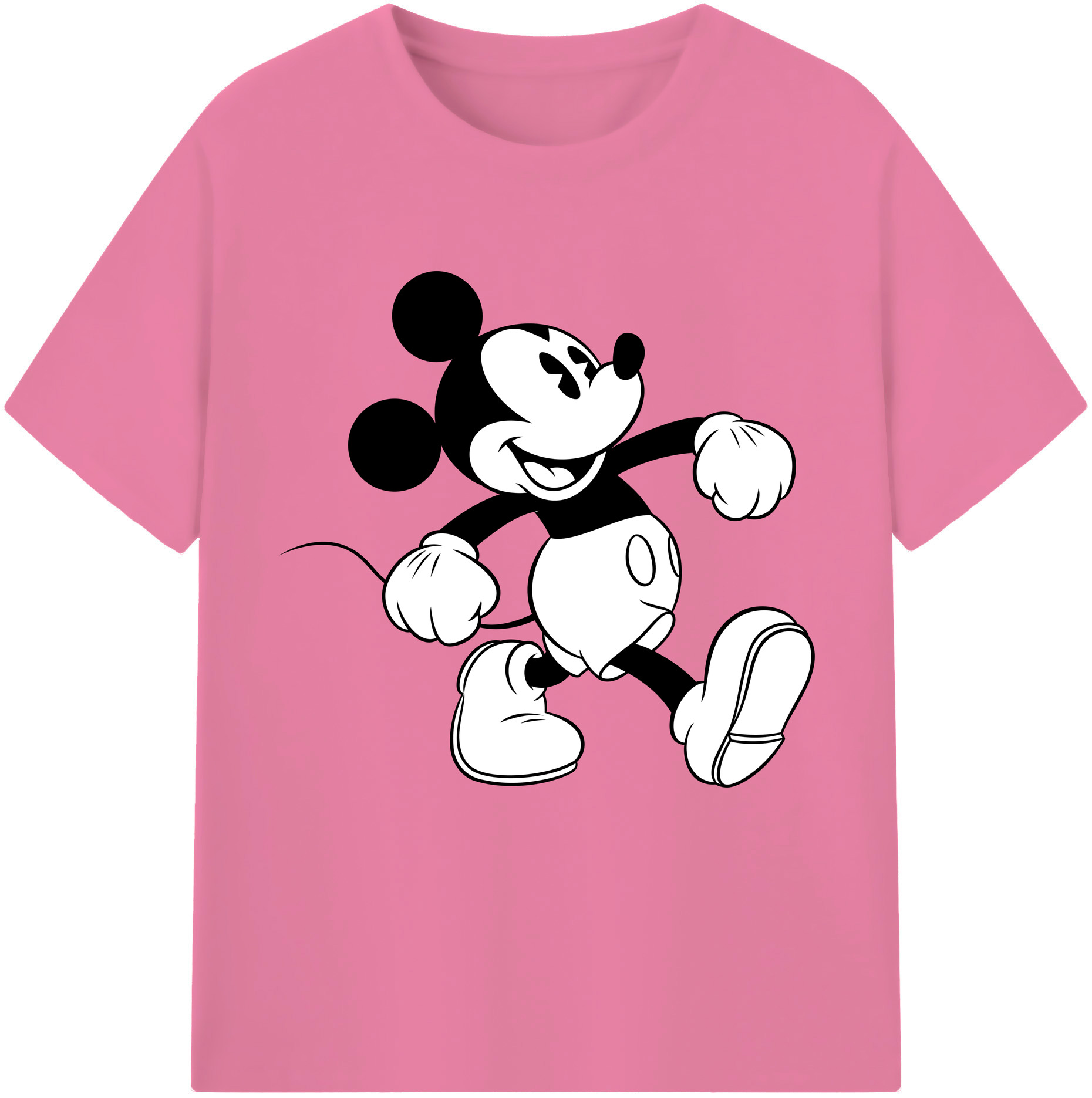 （画像用） ミッキーマウス Mickey Mouse 綿100％半袖Tシャツ（フロントプリント）